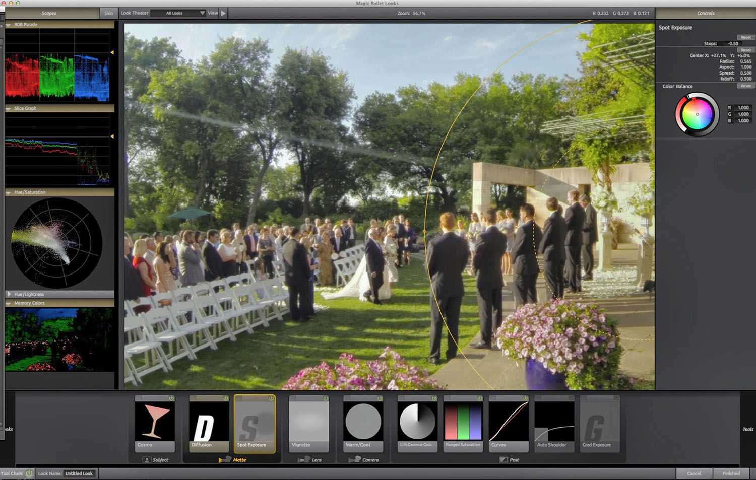 Wedding Frame Color Correction for Video Post-Production